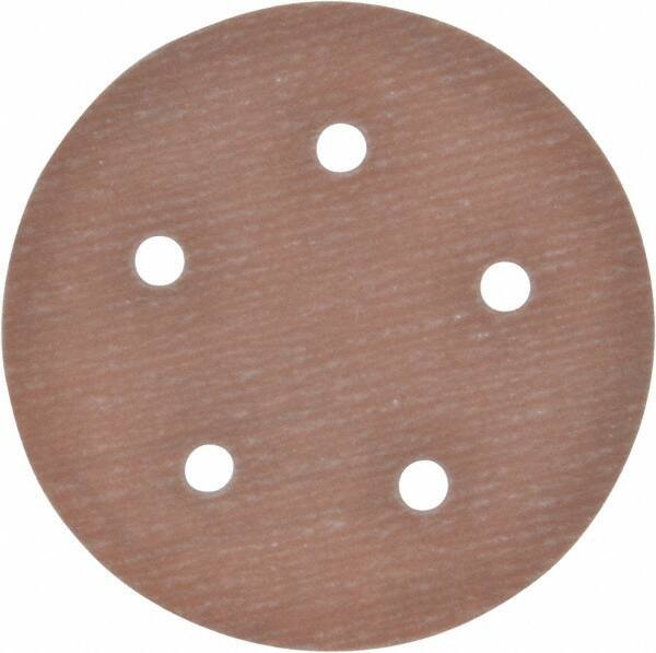 Norton - 5" Diam, 800 Grit, Aluminum Oxide Hook & Loop Disc - Extra Fine Grade, Coated, B Weight Paper Backing, Series A275 - Apex Tool & Supply