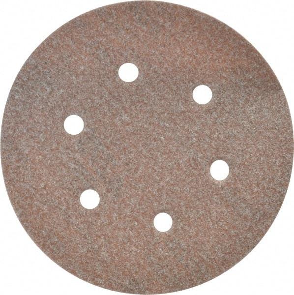Norton - 6" Diam, 100 Grit, Aluminum Oxide Hook & Loop Disc - Fine Grade, Coated, B Weight Paper Backing, Series A275 - Apex Tool & Supply