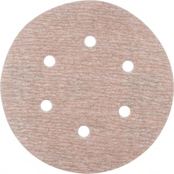 Norton - 6" Diam, 280 Grit, Aluminum Oxide Hook & Loop Disc - Extra Fine Grade, Coated, B Weight Paper Backing, Series A275 - Apex Tool & Supply