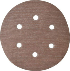 Norton - 6" Diam, 500 Grit, Aluminum Oxide Hook & Loop Disc - Extra Fine Grade, Coated, B Weight Paper Backing, Series A275 - Apex Tool & Supply