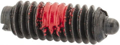 TE-CO - 8-32, 7/16" Thread Length, 0.052" Plunger Projection, Steel Threaded Spring Plunger - Apex Tool & Supply
