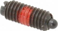 TE-CO - 10-32, 15/32" Thread Length, 0.065" Plunger Projection, Steel Threaded Spring Plunger - Apex Tool & Supply