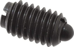 TE-CO - 3/8-16, 5/8" Thread Length, 0.11" Plunger Projection, Steel Threaded Spring Plunger - 0.186" Max Plunger Diam, 5/8" Plunger Length, 4.5 Lb Init End Force, 18.5 Lb Final End Force - Apex Tool & Supply