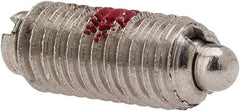 TE-CO - 10-32, 15/32" Thread Length, 0.065" Plunger Projection, Stainless Steel Threaded Spring Plunger - Apex Tool & Supply