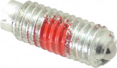 TE-CO - 10-32, 0.093" Ball Diam, 33/64" Body Length, 0.025" Max Ball Reach, Threaded Ball Plunger - Apex Tool & Supply
