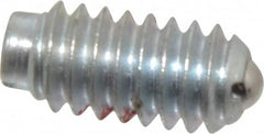 TE-CO - 1/4-20, 0.125" Ball Diam, 17/32" Body Length, 0.035" Max Ball Reach, Threaded Ball Plunger - Apex Tool & Supply