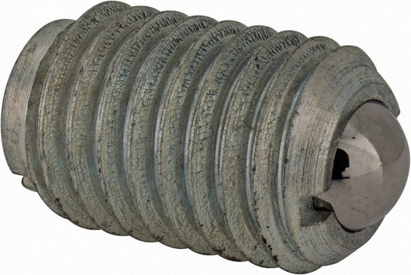 TE-CO - 5/8-11, 0.375" Ball Diam, 63/64" Body Length, 0.096" Max Ball Reach, Threaded Ball Plunger - Apex Tool & Supply
