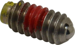 TE-CO - 1/4-20, 0.125" Ball Diam, 17/32" Body Length, 0.035" Max Ball Reach, Threaded Ball Plunger - Stainless Steel Body, Stainless Steel Ball, 4 Lb Initial End Force, 12 Lb Final End Force, Locking Element - Apex Tool & Supply