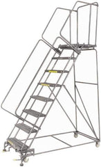 Ballymore - 113" 8 Step Ladder - 450 Lb Capacity, 80" Platform Height, 24" Base Width x 68" Depth, Expanded Metal Tread - Apex Tool & Supply