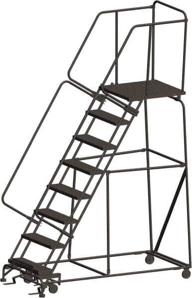 Ballymore - 113" 8 Step Ladder - 450 Lb Capacity, 80" Platform Height, 24" Base Width x 75" Depth, Expanded Metal Tread - Apex Tool & Supply