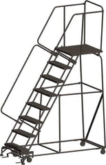 Ballymore - 113" 8 Step Ladder - 450 Lb Capacity, 80" Platform Height, 24" Base Width x 75" Depth, Expanded Metal Tread - Apex Tool & Supply