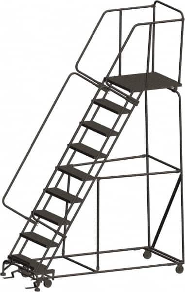 Ballymore - Rolling & Wall Mounted Ladders & Platforms Type: Rolling Warehouse Ladder Style: Rolling Safety Ladder - Apex Tool & Supply