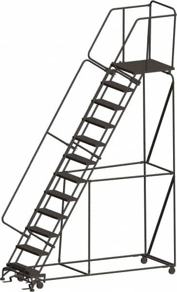 Ballymore - Rolling & Wall Mounted Ladders & Platforms Type: Rolling Warehouse Ladder Style: Rolling Safety Ladder - Apex Tool & Supply
