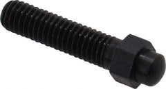 Gibraltar - #10-32, 1" OAL Adjustable Locating Screw - 1/4" Width Across Flats, 1/8 Hex Height, Steel, Black Oxide Finish - Apex Tool & Supply