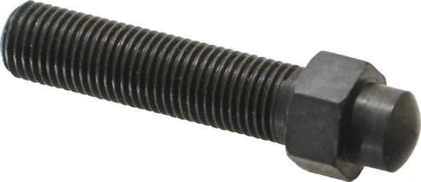 Gibraltar - 3/8-24, 2" OAL Adjustable Locating Screw - 1/2" Width Across Flats, 1/4 Hex Height, Steel, Black Oxide Finish - Apex Tool & Supply
