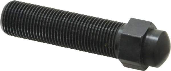 Gibraltar - 5/8-18, 3" OAL Adjustable Locating Screw - 3/4" Width Across Flats, 3/8 Hex Height, Steel, Black Oxide Finish - Apex Tool & Supply