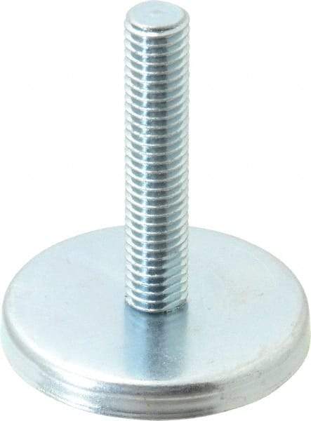 Gibraltar - 1/2-13 Bolt Thread, Stud Mount Leveling Pad & Mount - 500 Max Lb Capacity, 2.4" Base Diam, 2" Thread Length - Apex Tool & Supply