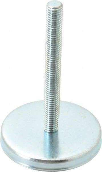 Gibraltar - 1/2-13 Bolt Thread, Stud Mount Leveling Pad & Mount - 500 Max Lb Capacity, 3-3/16" Base Diam, 4" Thread Length - Apex Tool & Supply