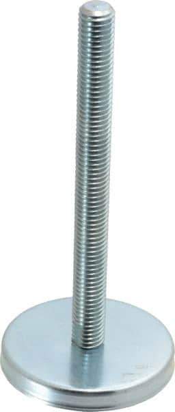 Gibraltar - 5/8-11 Bolt Thread, Stud Mount Leveling Pad & Mount - 500 Max Lb Capacity, 3-3/16" Base Diam, 6" Thread Length - Apex Tool & Supply