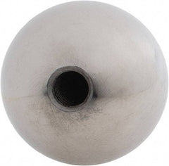 Gibraltar - 5/16-18 Thread, 1.38" Diam, Threaded Hole Ball Knob - Natural, Steel, Smooth Grip, 5/8" Hole Depth - Apex Tool & Supply