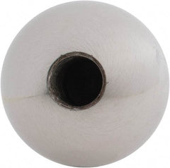 Gibraltar - 7/16-20 Thread, 1.38" Diam, Threaded Hole Ball Knob - Natural, Steel, Smooth Grip, 5/8" Hole Depth - Apex Tool & Supply