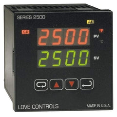 Dwyer - -350 to 2,500°F 1/4 DIN Temperature Control - Dual 4-Digit LCD Display, PID Control, 100-240 VAC/VDC - Apex Tool & Supply