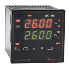 Dwyer - 2,320 to 4,208°F 1/4 DIN Temperature/Process Control - Dual 4-Digit LCD Display, Fuzzy Logic PID Control, 100-240 VAC/VDC - Apex Tool & Supply