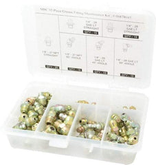 PRO-LUBE - 95 Piece, Inch, Box Plastic Steel Grease Fitting Set - Apex Tool & Supply