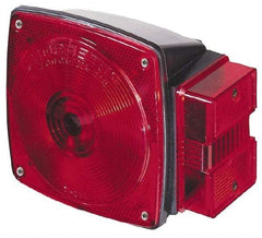 Peterson - 4-1/2" Long x 4-1/2" Wide Red Towing Lights - 12 Volt, Plastic - Apex Tool & Supply