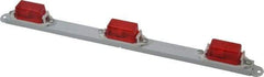 Peterson - 13-1/2" Long x 1" Wide, Red Lens & Reflector - Steel, 12 Volt - Apex Tool & Supply
