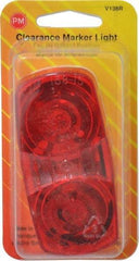 Peterson - 4" Long x 2" Wide, Red Lens & Reflector - Plastic, 12 Volt - Apex Tool & Supply