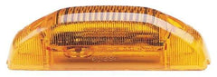 Peterson - 4-1/2" Long x 7/8" Wide, Amber Lens & Reflector - Plastic, 12 Volt - Apex Tool & Supply