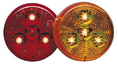 Peterson - 2-1/2" Diam, Red Lens & Reflector - Plastic, 12 Volt - Apex Tool & Supply