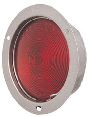 Peterson - 4-1/2" Diam, Red Lens & Reflector - Steel, 12 Volt - Apex Tool & Supply