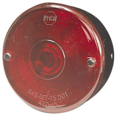 Peterson - 3-3/4" Diam, Red Lens & Reflector - Plastic, 12 Volt - Apex Tool & Supply