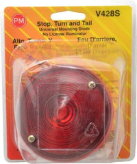 Peterson - 3-3/4" Diam, Red Lens & Reflector - Plastic, 12 Volt - Apex Tool & Supply