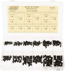 Value Collection - 375 Piece, M3 to M8, Steel Set Screw Assortment - Hex Head, Hex Socket Drive, 3 to 16mm Long - Apex Tool & Supply