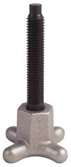 Gibraltar - 1/2-13 Lobed Shoulder Dog Point Tip Grade 12L14 Steel Thumb Screw - 4-1/2" OAL, 2-1/2" Head Diam x 1-1/2" Head Height, Black Oxide Finish - Apex Tool & Supply