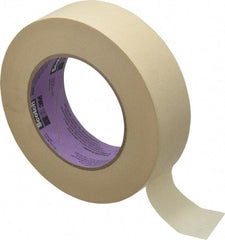3M - 1-1/2" Wide x 60 Yd Long Tan Paper Masking Tape - Series 2040, 5.5 mil Thick, 23 In/Lb Tensile Strength - Apex Tool & Supply