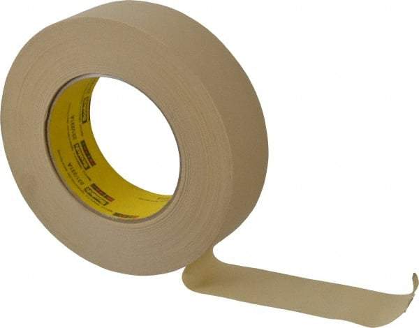 3M - 1-1/2" Wide x 60 Yd Long Tan Paper Masking Tape - Series 231, 7.6 mil Thick, 28 In/Lb Tensile Strength - Apex Tool & Supply