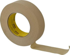 3M - 1-1/2" Wide x 60 Yd Long Tan Paper Masking Tape - Series 231, 7.6 mil Thick, 28 In/Lb Tensile Strength - Apex Tool & Supply