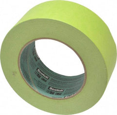 3M - 2" Wide x 60 Yd Long Green Crepe Paper Masking Tape - Series 2060, 6 mil Thick, 24 In/Lb Tensile Strength - Apex Tool & Supply