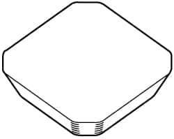 Kennametal - SEKN53 Grade KCPK30 Carbide Milling Insert - TiN/TiCN/Al2O3 Finish, 3/16" Thick, 5/8" Inscribed Circle - Apex Tool & Supply