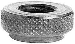 Gibraltar - 5/16-18" UNC Thread, Black Oxide Finish, Steel Round Knurled Check Nut - 1/4" Overall Height, 3/4" Head Diam, 1/2" Base Diam - Apex Tool & Supply