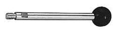 Gibraltar - 5/16-18 Stem, 1" Knob Diam, 0.39" Shaft Diam, Gear Lever Arm with Ball Knob - 7/16" Thread Length, 6.4" Handle Length, Steel Shaft, Phenolic Knob - Apex Tool & Supply