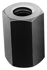 Made in USA - 1-1/2 - 12 UNF, 3-1/2" OAL Steel Standard Coupling Nut - Zinc-Plated Finish, 2" Width Across Flats - Apex Tool & Supply