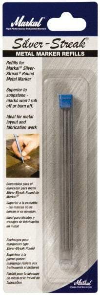 Markal - Metallic Silver Graphite Petroleum Base Marker - Fine Tip - Apex Tool & Supply