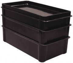 MFG Tray - 225 Lb Load Capacity Black Fiberglass Tote Container - Stacking, 23.4" Long x 12" Wide x 4.4" High - Apex Tool & Supply