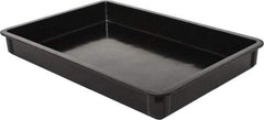 MFG Tray - 400 Lb Load Capacity Black Fiberglass Tote Container - Stacking, 25.8" Long x 17.8" Wide x 3" High - Apex Tool & Supply