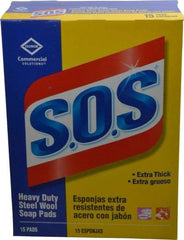 Value Collection - Steel Wool Scouring Soap Pad - Heavy-Duty, Blue/Gray - Apex Tool & Supply